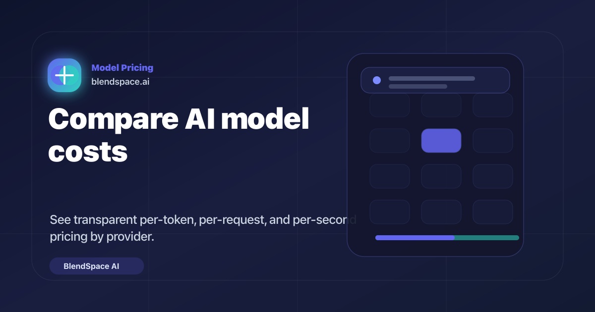 AI Model Pricing - BlendSpace